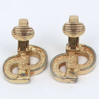 Dior CD Logo Gold Plated and Rhinestone Earrings 5.0 — view 5