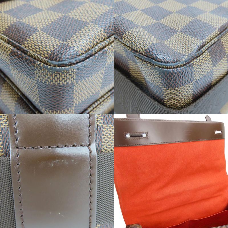 Louis Vuitton Shoulder Bag Broadway Damier Ebene Brown Gold Hardware — view 6