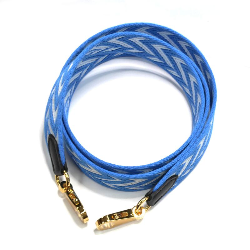 Hermes Bandouliere Sangle Zigzag 25 mm Toile Swift Blue White — view 3