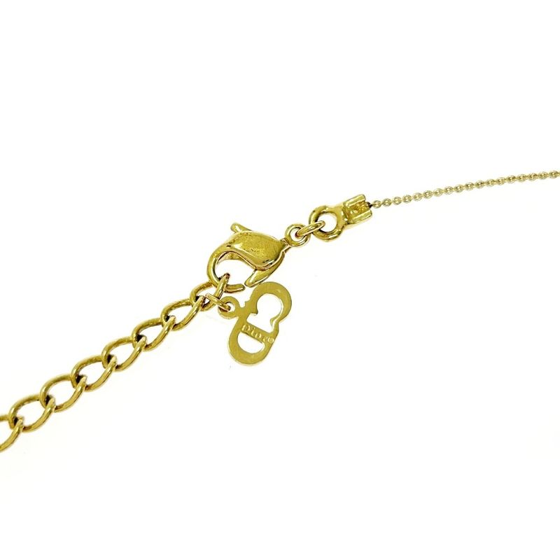 Christian Dior GP Logo Necklace Gold — view 6