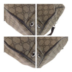 Gucci Brown Silver Hardware GG Supreme Canvas Leather Boston Bag — view 3