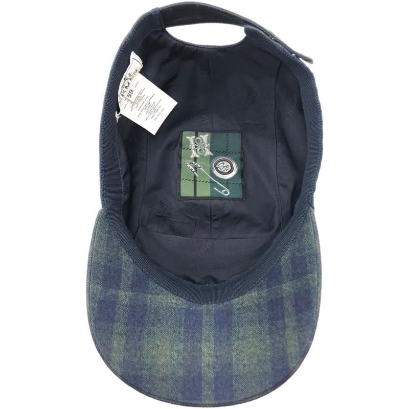 Hermes Casket Nevata Punk Corrige Wool Check Cap Hat 12169 — view 5