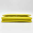 Chanel Quilted Ap0250 Yellow Chain Wallet Shoulder Bag Caviar Leather — view 3