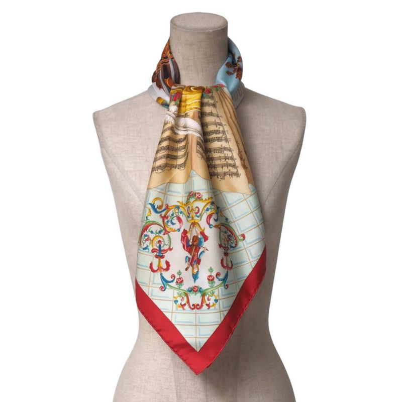 Hermes Wolfgang Amadeus Mozart Hymn To Carre 90 Scarf Silk Twill Square — view 2