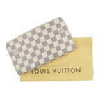 Louis Vuitton Damier Azur Zippy Organizer Gold Hardware White Round — view 3