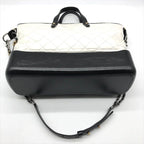 Chanel CC Logo Quilted Gabriel 2-Way White Bicolor Purse — view 4
