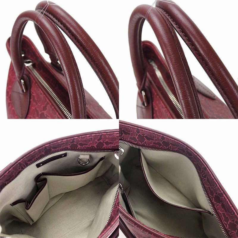 Celine Handbag Leather Bordeaux Pink Horse-drawn Carriage For Everyday Use — view 2