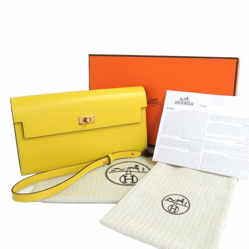Hermes Kelly Pocket Long Jo-nunapur Pink Gold Hardware 2024 — view 9
