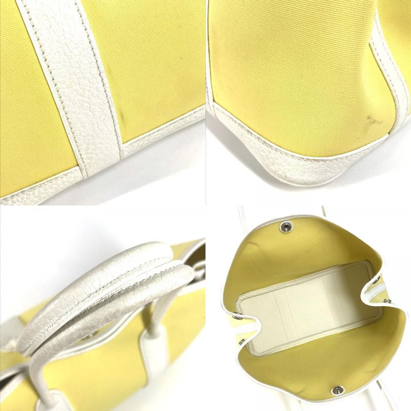 Hermes Handbag Garden Party TPM Toile Ash Yellow — view 8