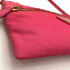 Prada Triangle Logo Nylon Tessuto Mini Shoulder Bag Pouch Pink — view 5