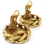 Chanel Earrings Vintage GP Rhinestone Coco Mark Diameter 3 cm — view 8