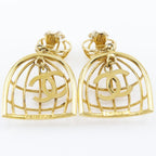 Chanel Birdcage Gold Plated 93 P 31.9 g Earrings — view 5