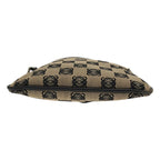 Loewe Anagram Canvas Shoulder Bag Beige Black — view 4