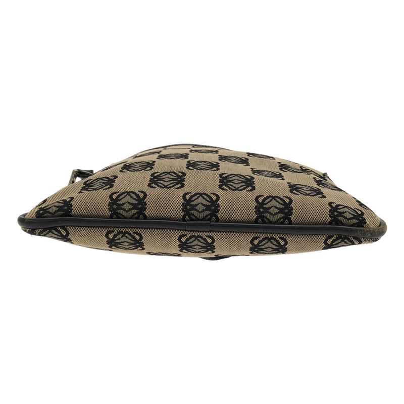 Loewe Anagram Canvas Shoulder Bag Beige Black — view 4