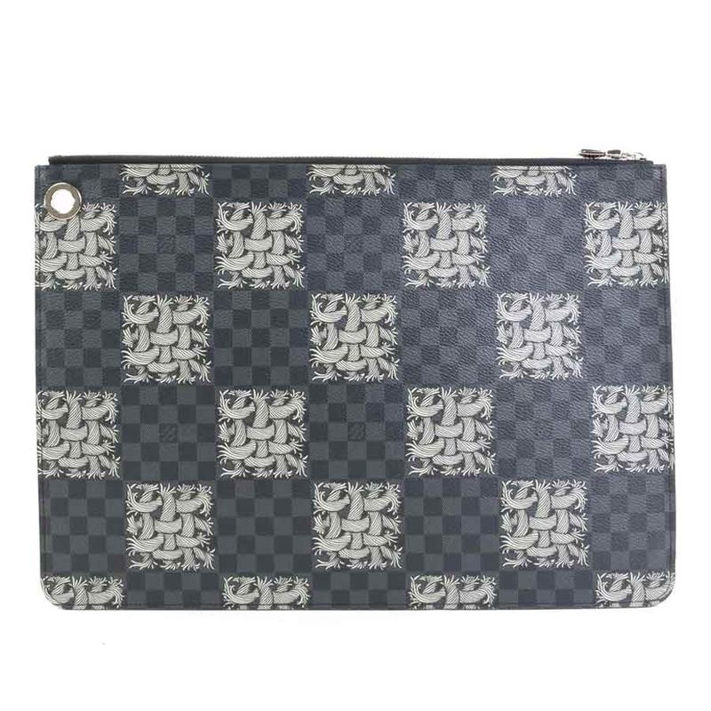 Louis Vuitton Clutch Bag Damier Graphite Christopher Nemeth Pochette Jules GM — view 3