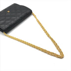 Chanel CC Logo Mini Quilted Chain Shoulder Bag Pouch Black — view 7