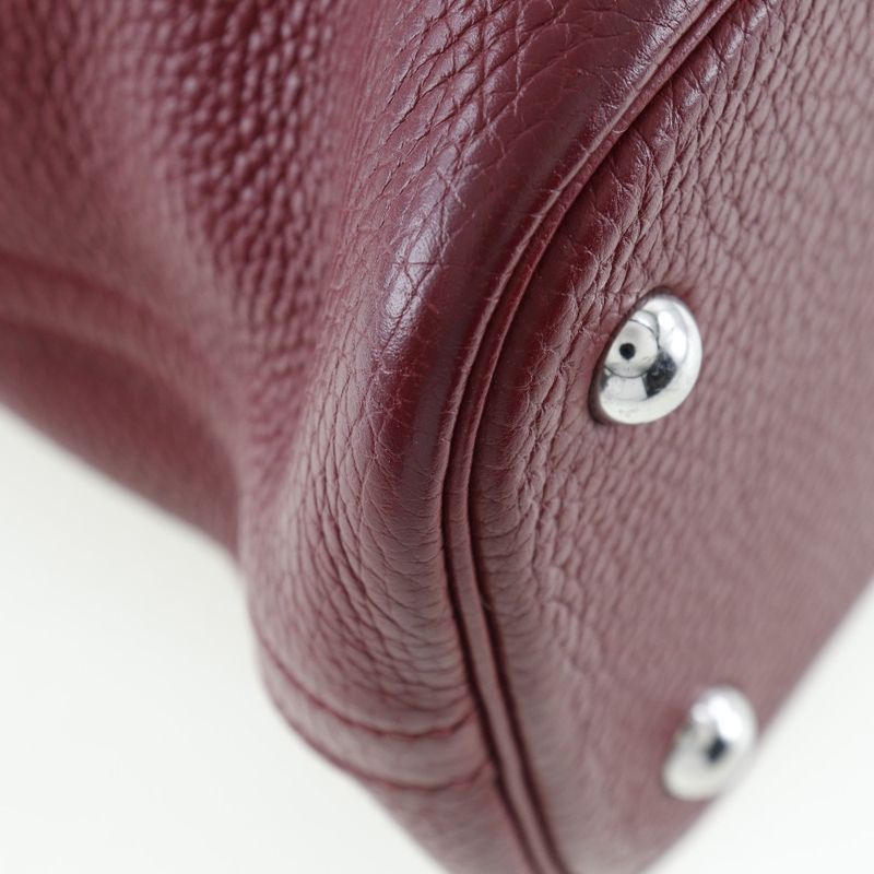 Hermes Bolide 31 ck K1 Taurillon Clemence Rouge Grenat Handbag — view 4