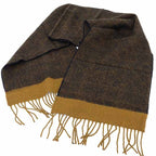 Christian Dior Monsieur Lamb's Wool Scarf Black Brown — view 2