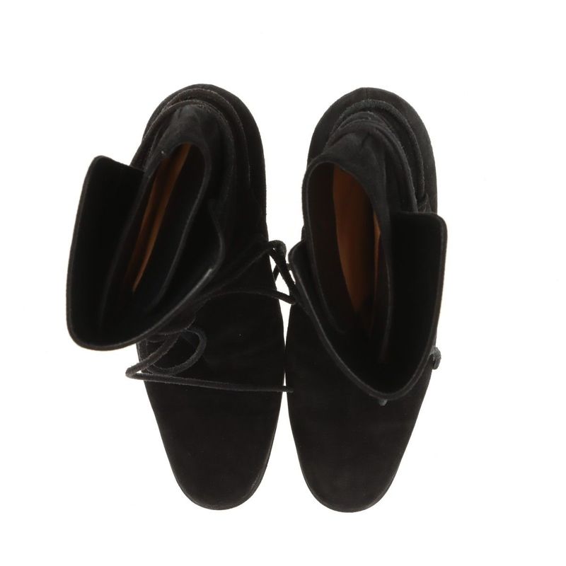 Hermes Suede Boots 36 Semelle Cuir Black — view 7