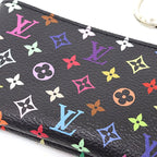 Louis Vuitton TM Card Key Case Pochette Cles Monogram Multicolor Black — view 5