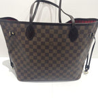 Louis Vuitton Damier Neverfull MM Leather Tote Shoulder Bag — view 3