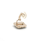 Chanel Earrings Gold Black Gray Coco Mark — view 5
