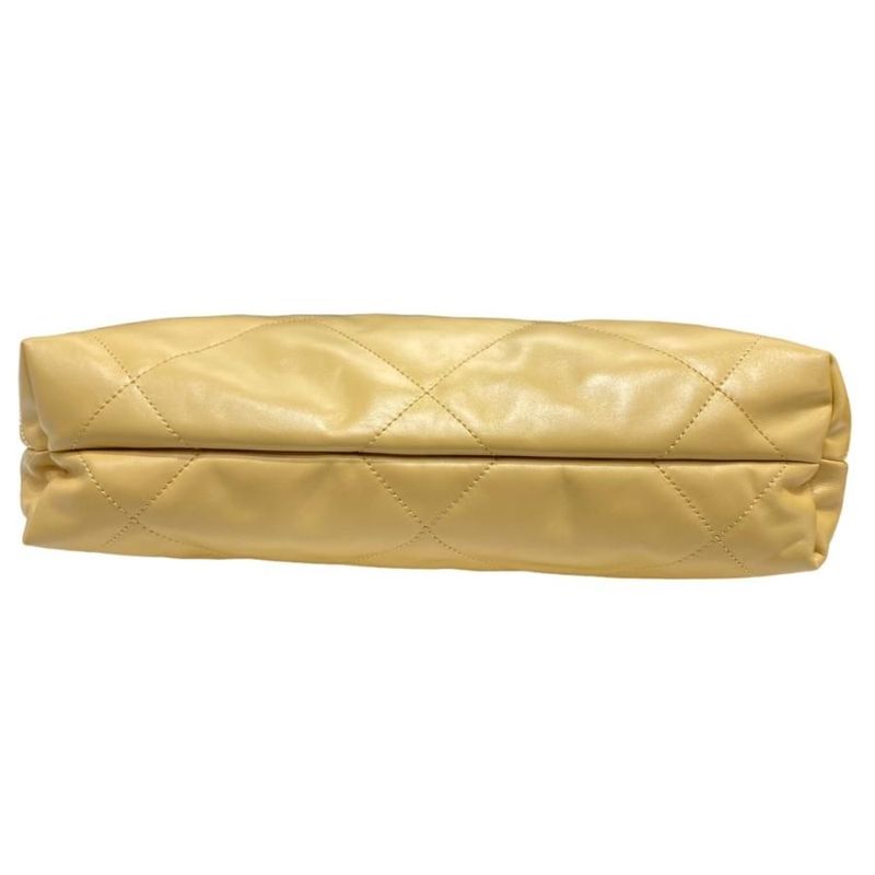 Chanel 22 Tote Small Handbag As3260 Quilted Plate Yellow — view 3