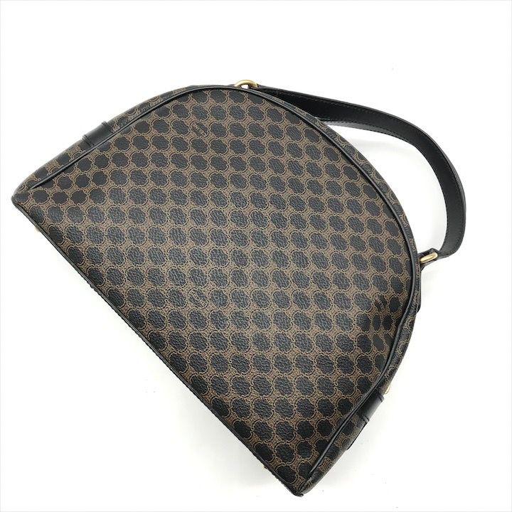 Celine Black Macadam Hand Boston Bag Brown Leather — view 2
