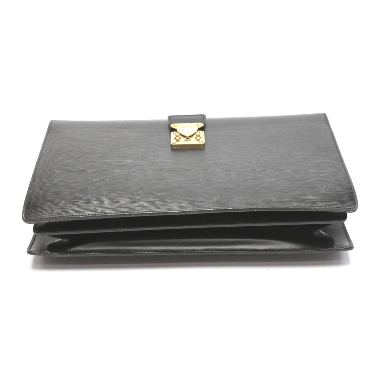 Louis Vuitton Epi Briefcase Fermoir Business Bag Black — view 6