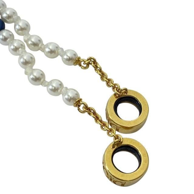 Christian Dior Airpods Holder Necklace Chain Logo Faux Pearl GP — view 6