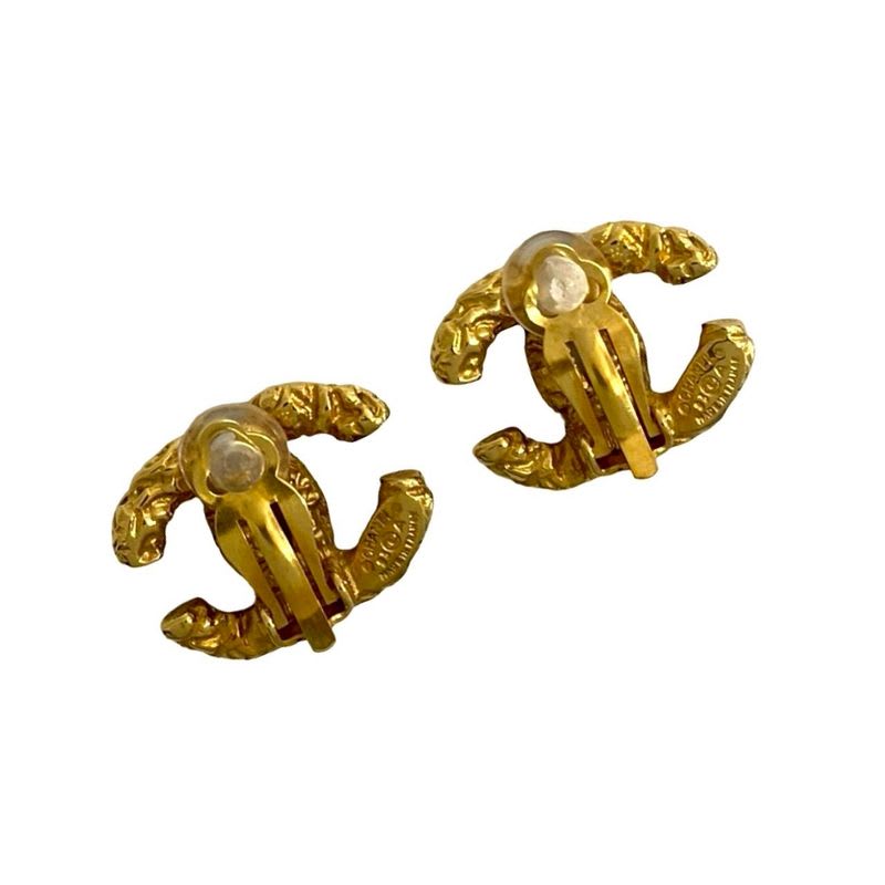 Chanel Vintage Coco Mark Motif Earrings Ear Cuff Accessory Gold 16506 — view 6