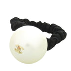 Chanel Coco Mark Hair Tie Chou Faux Pearl White Accessory 1563 — view 3