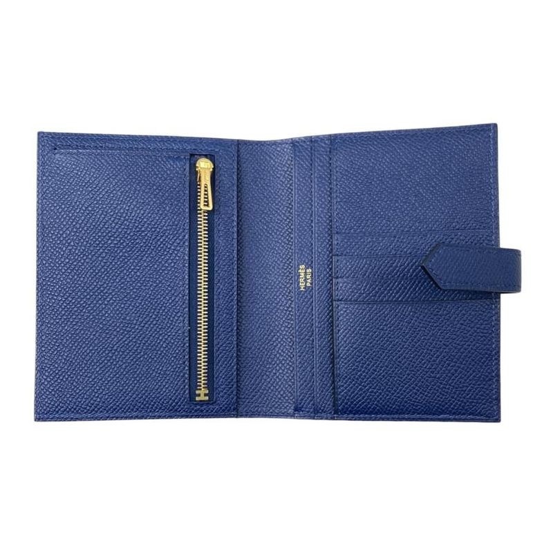 Hermes Bifold Wallet Bearn Compact Cc7 U Epson Navy — view 6