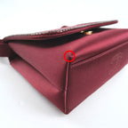 Chanel Party Bag Satin And Rhinestone Bordeaux Shoulder — view 4
