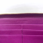 Bottega Veneta Round Zipper Long Wallet Purple Intrecciato — view 6