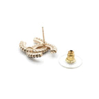 Chanel Earrings Gold Coco Mark Rhinestone — view 5