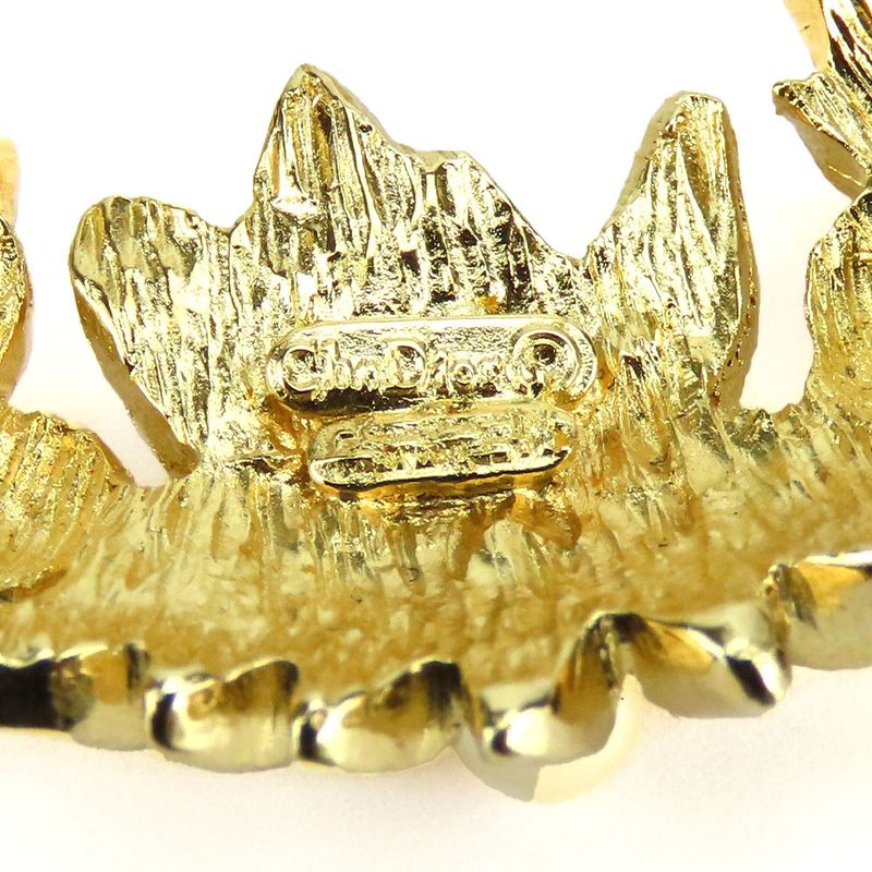 Christian Dior Brooch Metal Gold Wreath Plated Accessories — view 8
