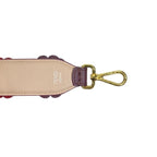 Fendi Strap You Shoulder Small Flower Motif Studded Leather Purple — view 3