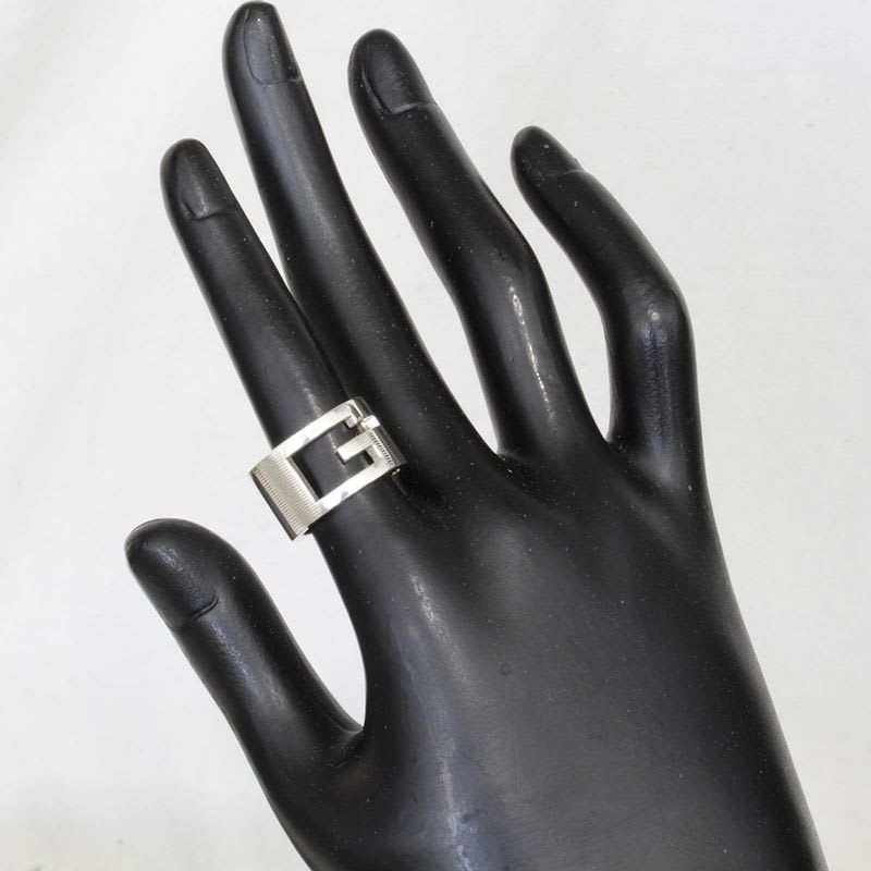 Gucci G Logo Wide Ring No 11 AG 925 Silver E1634 — view 6
