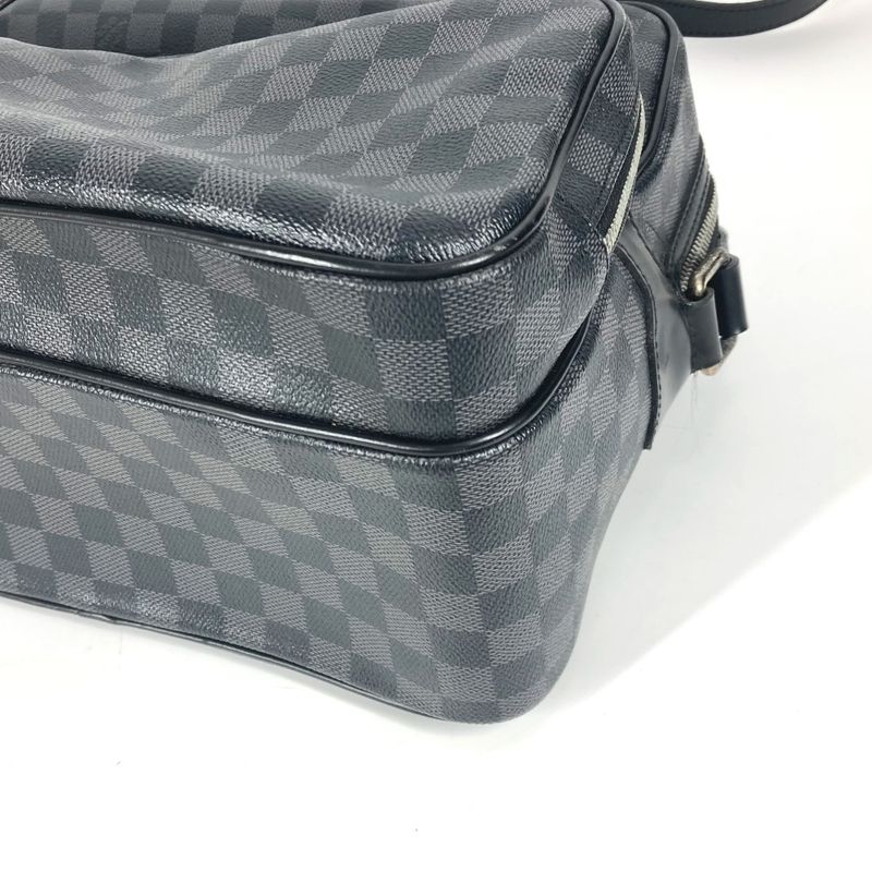 Louis Vuitton Io Shoulder Bag Damier Graphite Canvas Black — view 6