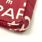 Chanel Canvas Leather Vichy Line Bag Attached Pouch Red Ivory — view 6