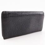 Gucci GG Striped Leather Black Long Wallet — view 3