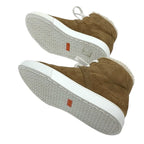 Hermes Daydream Sneakers Shoes Suede Shearling Brown Silver High Cut — view 6