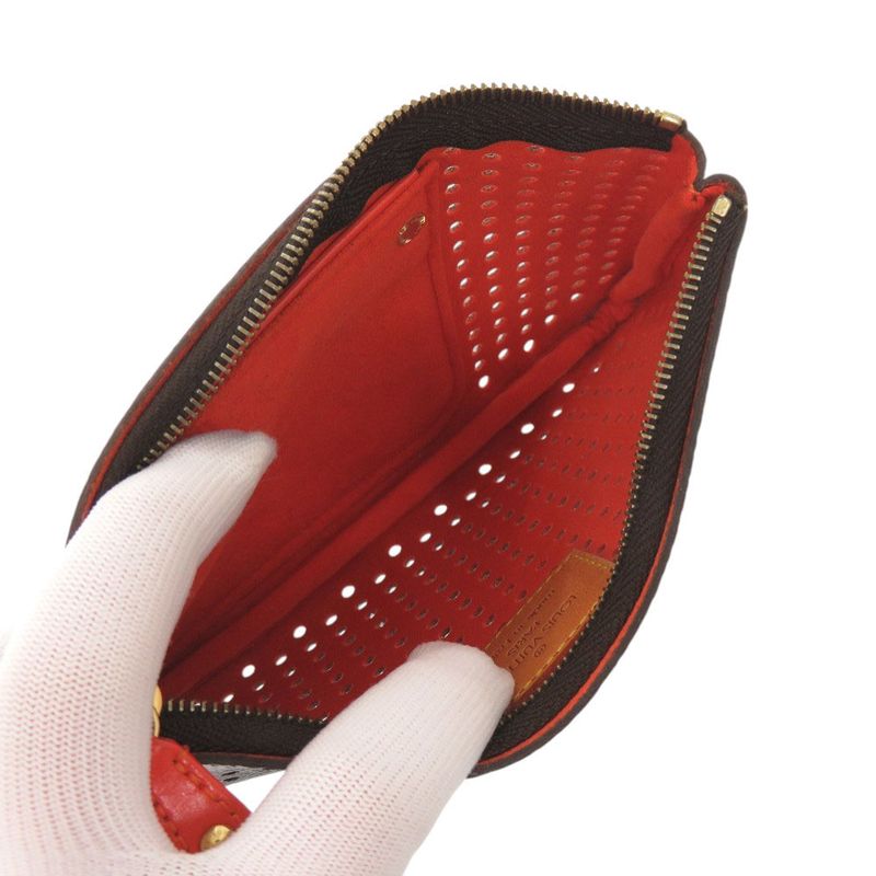 Louis Vuitton Pochette Platte Monogram Perfo Oranger Pouch 0280 — view 4