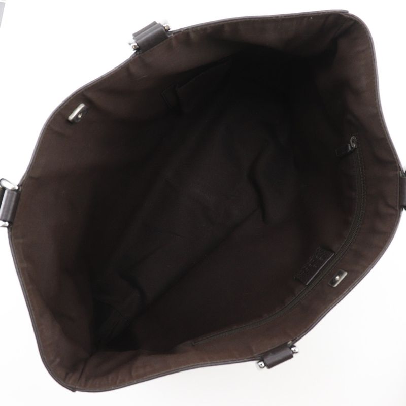 Gucci Abbey Line Outlet GG Nylon Canvas Brown Tote Bag — view 5