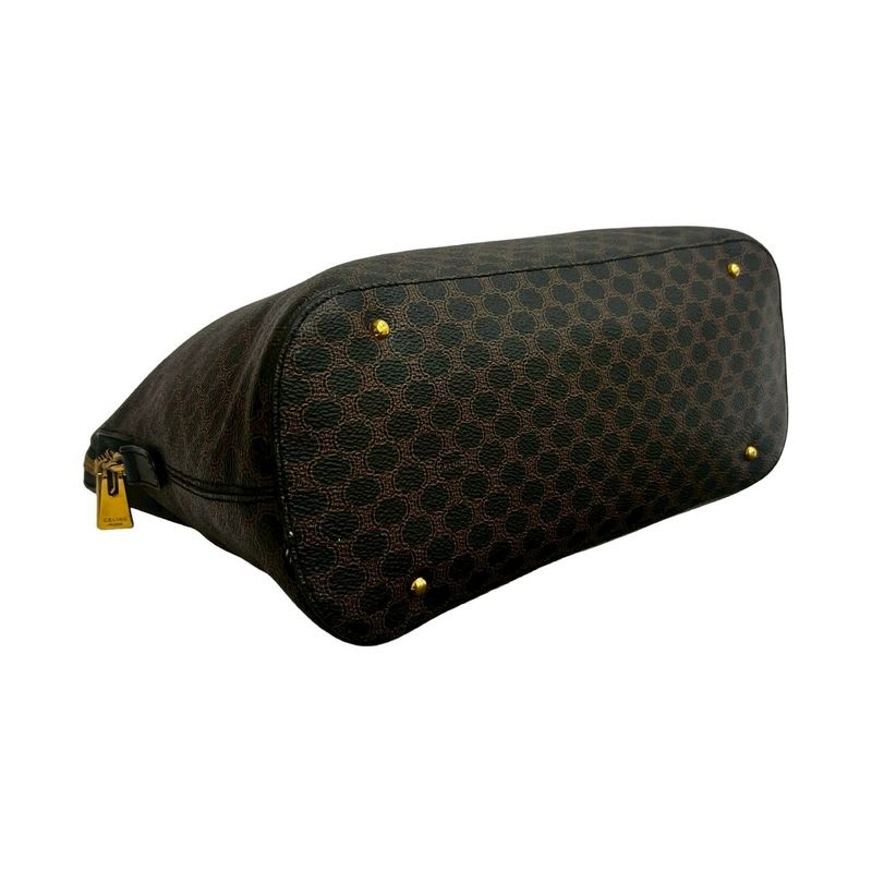 Celine Vintage Macadam Blason Logo Pattern Leather