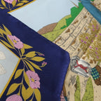 Hermes Carre 90 Costumes DES Departements Department Costume Navy Scarf Silk — view 5