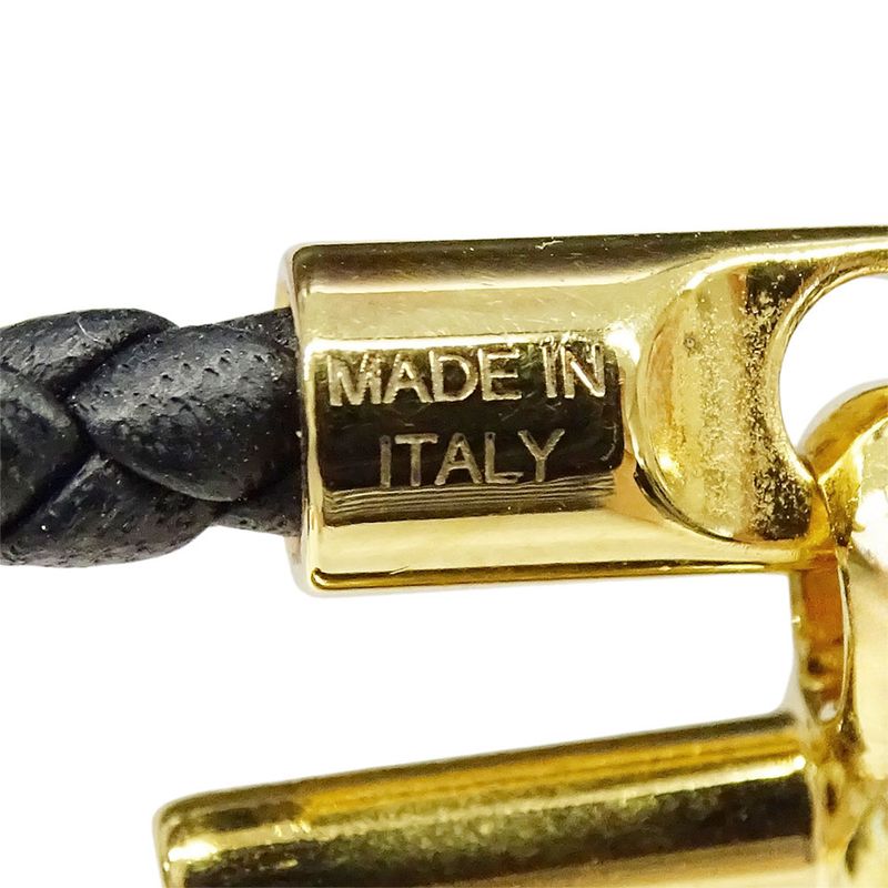 Hermes Bracelet Leather Glenan Black Gold Hardware Size — view 8