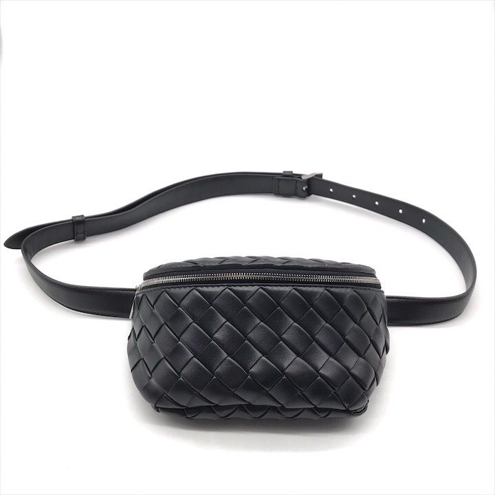 Bottega Veneta Belt Bag Waist Pouch Bag with Key Ring Black — view 2