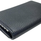 Gucci Double G 6-Ring Key Case Ring Leather Black — view 4